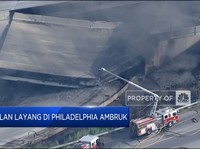 Video: Ngeri! Jalan Layang di Philadelphia AS Ambruk