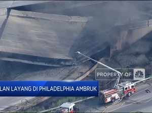 Video: Ngeri! Jalan Layang di Philadelphia AS Ambruk
