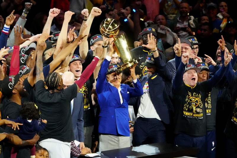 Miami Heat vs Denver berlangsung di game kelima final NBA 2023. Sejarah tercipta, Denver Nuggets pertama kalinya jadi juara NBA. (USA TODAY Sports via Reuters) Miami Heat vs Denver Nuggets berlangsung di game kelima final NBA 2023. Sejarah tercipta, Denver Nuggets pertama kalinya jadi juara NBA. (USA TODAY Sports via Reuters)