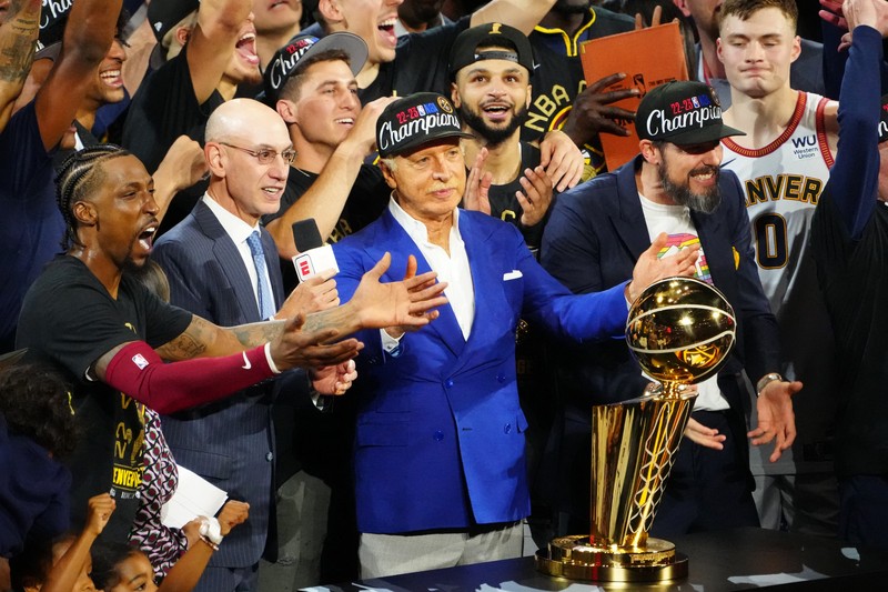 Miami Heat vs Denver Nuggets berlangsung di game kelima final NBA 2023. Sejarah tercipta, Denver Nuggets pertama kalinya jadi juara NBA. (USA TODAY Sports via Reuters)