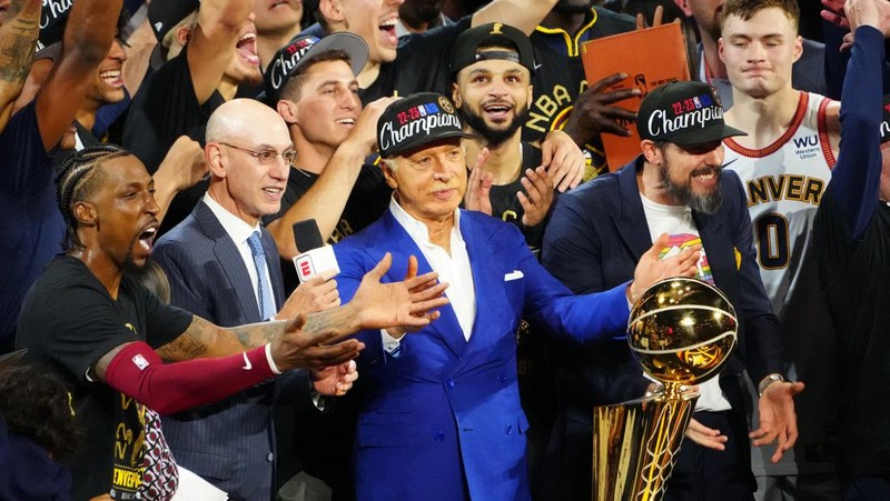 Miami Heat vs Denver Nuggets berlangsung di game kelima final NBA 2023. Sejarah tercipta, Denver Nuggets pertama kalinya jadi juara NBA. (USA TODAY Sports via Reuters)