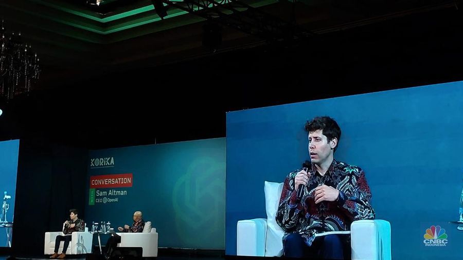 Kunjungan pencipta Chat GPT ke RI. (CNBC Indonesia/Feri Sandria)