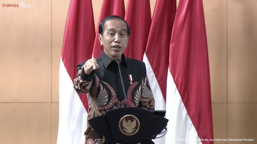 Sambutan Presiden Jokowi pada Pembukaan Rakornas Pengawasan Intern Pemerintah, 14 Juni 2023 (Tangkapan layar youtube Setpres RI)