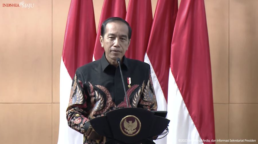 Sambutan Presiden Jokowi pada Pembukaan Rakornas Pengawasan Intern Pemerintah, 14 Juni 2023 (Tangkapan layar youtube Setpres RI)