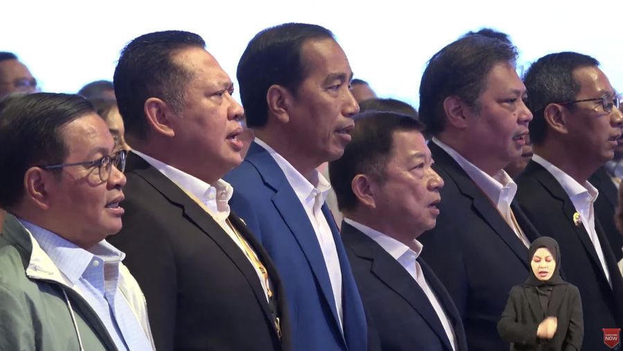 Presiden Joko Widodo (Jokowi) dalam acara Indonesia Emas 2045, Kamis (15/6/2023). (Tangkapan layar Youtube  Bappenas RI)
