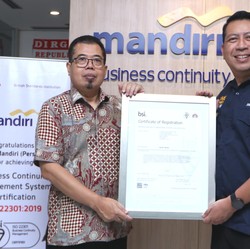 Top! Mandiri Raih ISO 22301 dari British Standard Institution