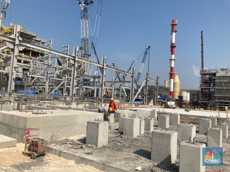 Jokowi kunjungi smelter Freeport Indonesia di Gresik, Jawa Timur. (CNBC Indonesia/Verda Nano Setiawan)