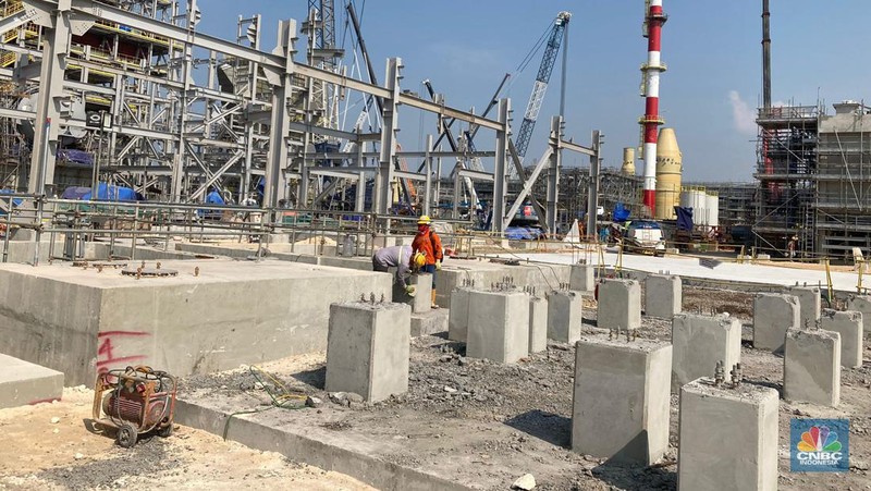 Jokowi kunjungi smelter Freeport Indonesia di Gresik, Jawa Timur. (CNBC Indonesia/Verda Nano Setiawan)