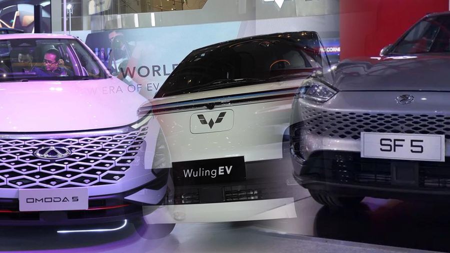 Kolase Mobil Wuling, DFSK, Cherry. (CNBC Indonesia)