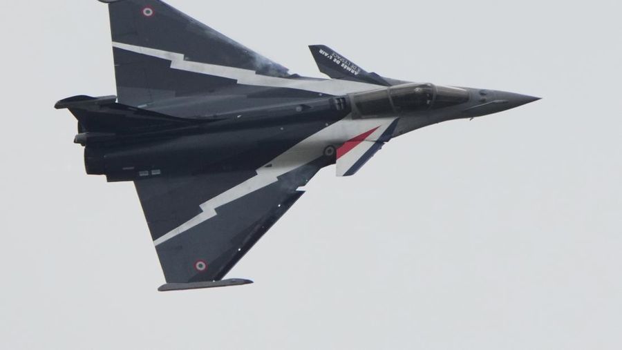 Pameran dirgantara Paris Air Show di Le Bourget, utara Paris, Prancis, Selasa (20/6/2023). (AP Photo/Lewis Joly)