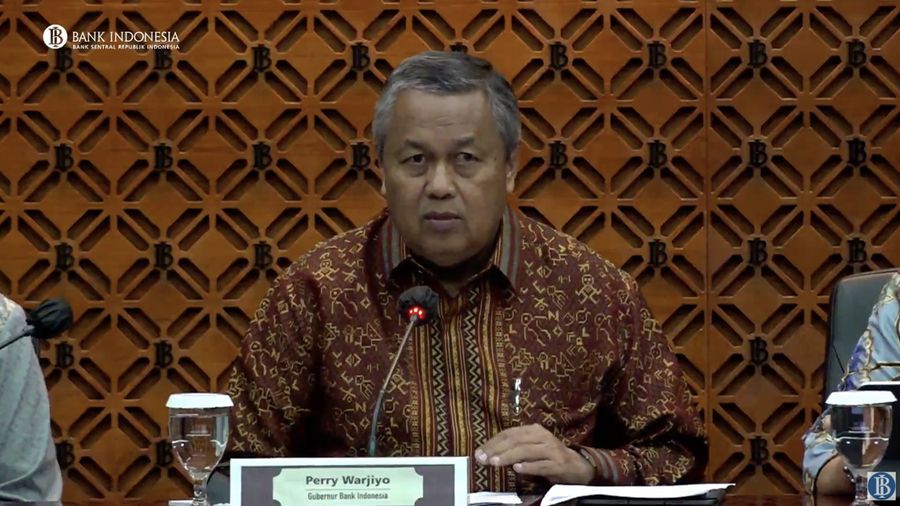 Gubernur Bank Indonesia Perry Warjiyo saat mengumumkan Hasil Rapat Dewan Gubernur Bulanan Bulan Juni 2023. (Tangkapan Layar Youtube Bank Indonesia)