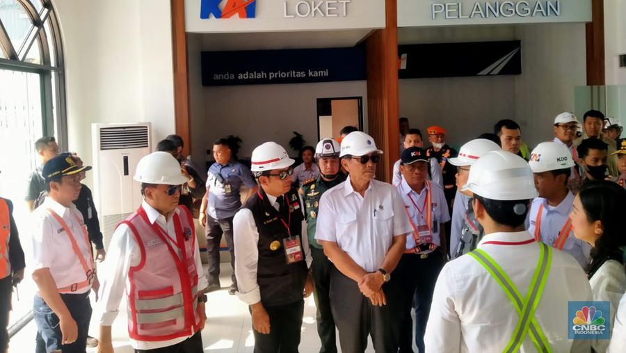 Tiba di Stasiun Padalarang setelah perjalanan 30 menit dari Stasiun Halim. (CNBC Indonesia/Wiji Nurhayat)