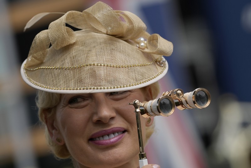 APTOPIX Britain Royal Ascot Britain's King Charles III , Camilla, the Queen Consort and Sophie, Duchess of Edinburgh, right, watch a race at day two of the Royal Ascot horse racing meeting, at Ascot Racecourse in Ascot, England, Wednesday, June 21, 2023.(AP Photo/Alastair Grant)