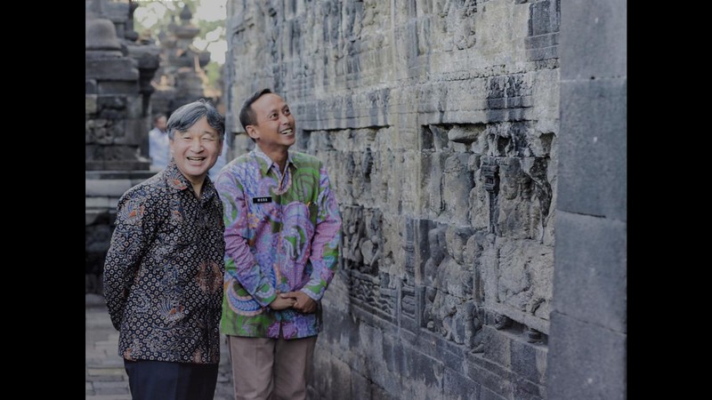 Kaisar Jeoang, Naruhito mengunjungi Candi Borobudur di Magelang, Jawa Tengah. Kaisar Jepang, Naruhito mengunjungi Candi Borobudur di Magelang, Jawa Tengah. (AP Photo/Slamet Riyadi)