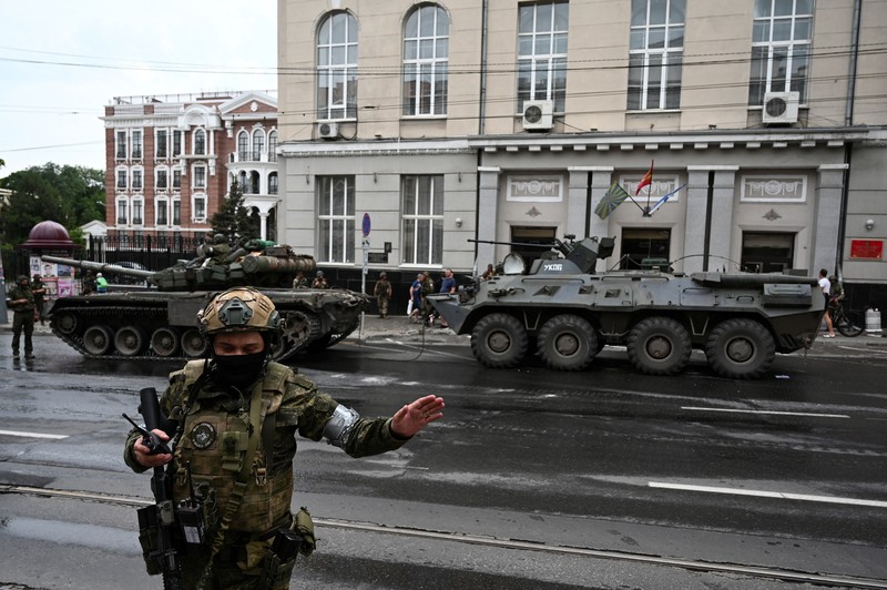 Kepala kelompok tentara bayaran Wagner Rusia Yevgeny Prigozhin akan melangsungkan pemberontakan bersenjata untuk menggulingkan menteri pertahanan Rusia. (REUTERS/STRINGER) Kepala kelompok tentara bayaran Wagner Rusia Yevgeny Prigozhin akan melangsungkan pemberontakan bersenjata untuk menggulingkan menteri pertahanan Rusia. (REUTERS/STRINGER)