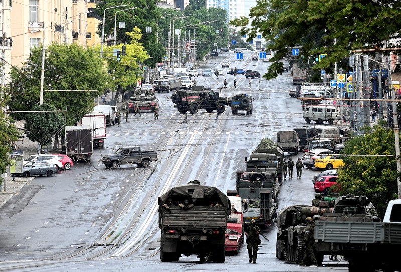 Kepala kelompok tentara bayaran Wagner Rusia Yevgeny Prigozhin akan melangsungkan pemberontakan bersenjata untuk menggulingkan menteri pertahanan Rusia. (REUTERS/STRINGER)