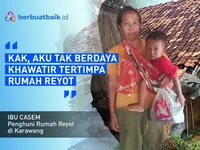 Getir Hari-hari Ibu Casem: Harus Rela Tidur di Gubuk Reyot
