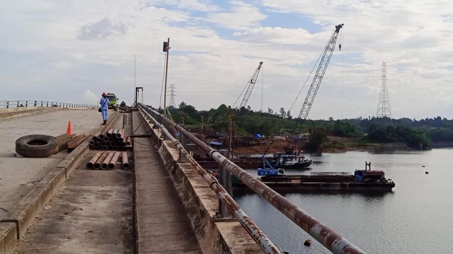 Tingkatkan Konektivitas Menuju Kawasan IKN Nusantara, Kementerian PUPR Bangun Jembatan Duplikasi Bentang Pendek Pulau Balang. (Dok. Biro Pers Kementerian PUPR)