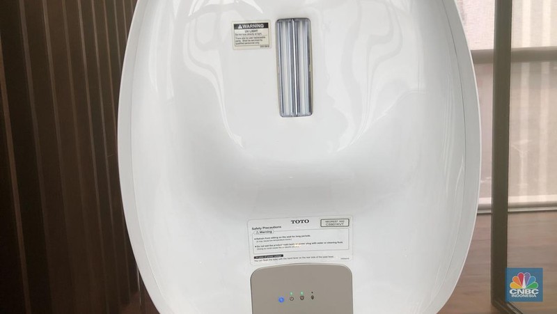 Toilet termahal yang ditawarkan oleh TOTO adalah toilet tipe NEOREST NX2 CS 901 KVT tipe ini dibanderol dengan harga Rp315 juta. (CNBC Indonesia/Rindi Salsabilla Putri)