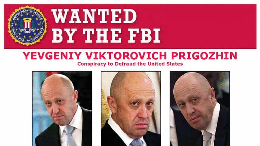 Bos tentara bayaran Wagner, Yevgeny Prigozhin, menjadi daftar pencarian orang (DPO) oleh badan investigasi utama dari Departemen Keadilan Amerika Serikat atau FBI. (Dok. FBI)
