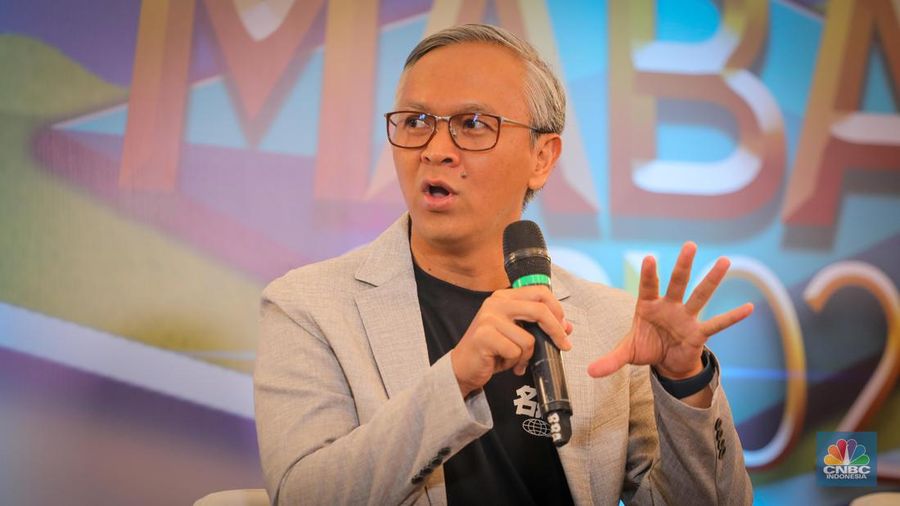 Direktur Surat Utang Negara DJPPR Kementerian Keuangan RI Deni Ridwan di acara MABAR ORI023. (CNBC Indonesia/Faisal Rahman)