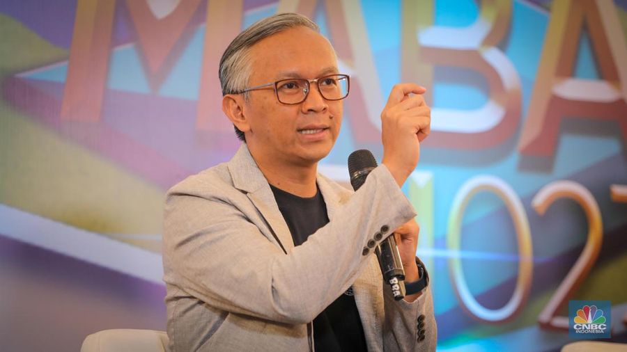 Direktur Surat Utang Negara DJPPR Kementerian Keuangan RI Deni Ridwan di acara MABAR ORI023. (CNBC Indonesia/Faisal Rahman)