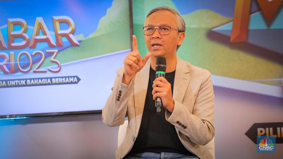 Direktur Surat Utang Negara DJPPR Kementerian Keuangan RI Deni Ridwan saat acara diskusi Mabar ORI023 dengan tema