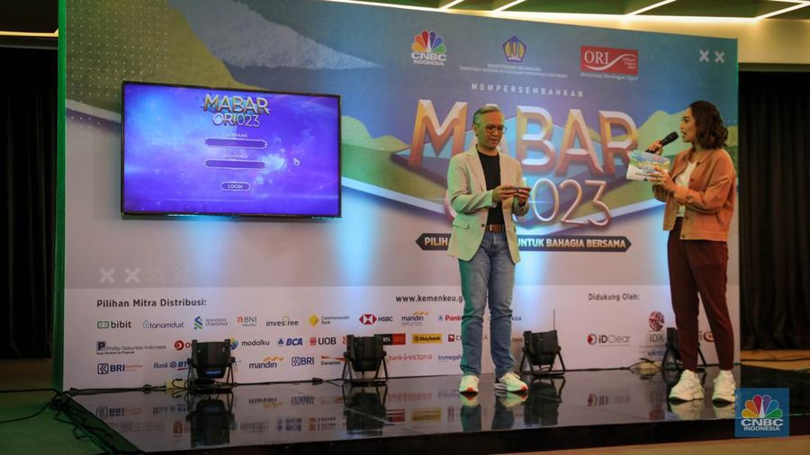 Direktur Surat Utang Negara DJPPR Kementerian Keuangan RI Deni Ridwan saat acara diskusi Mabar ORI023 dengan tema