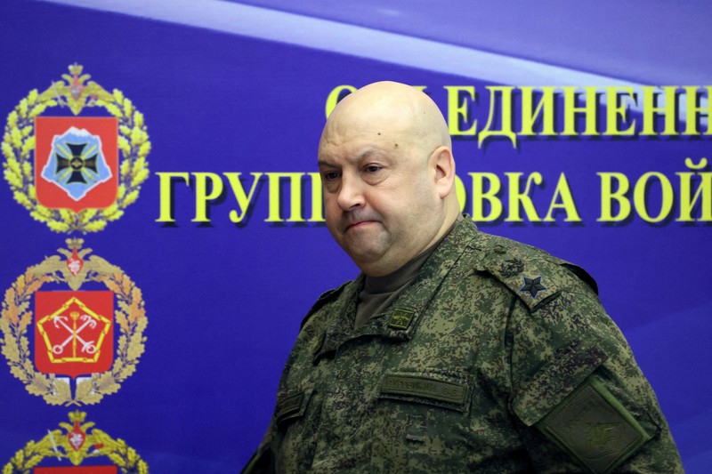 Jenderal Sergei Surovikin Jenderal Sergei Surovikin. (Alexei Druzhinin, Sputnik, Kremlin Pool Photo via AP/File)