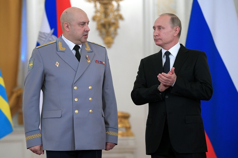 Jenderal Sergei Surovikin Jenderal Sergei Surovikin. (Alexei Druzhinin, Sputnik, Kremlin Pool Photo via AP/File)