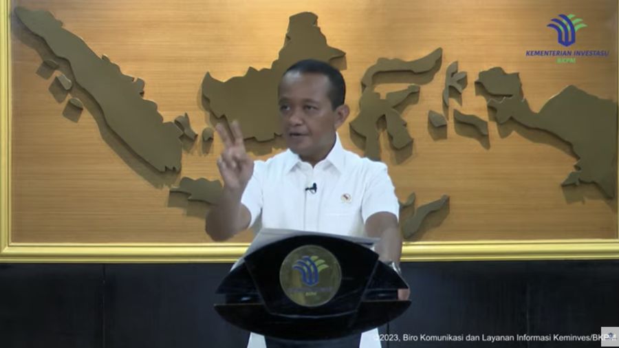 Konferensi Pers Menteri Investasi/Kepala BKPM. (Tangkapan Layar Youtube BKPM)