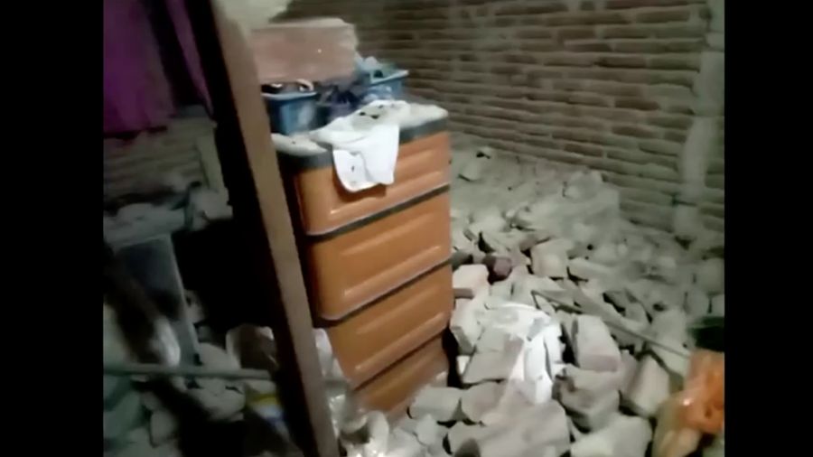 Kerusakan akibat gempa bumi di D.I Yogyakarta. (REUTERS)