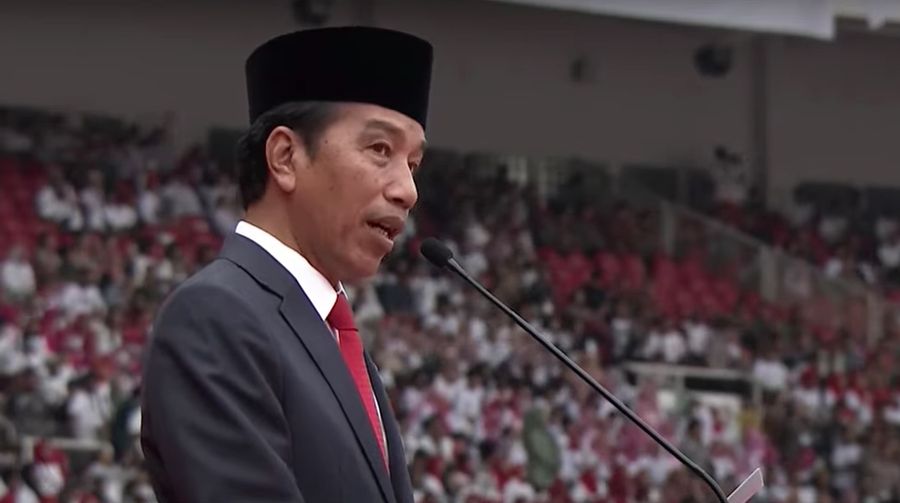 Presiden Joko Widodo hadiri Peringat HUT Bhayangkara POLRI Ke-77. (YouTube/CNN Indonesia)