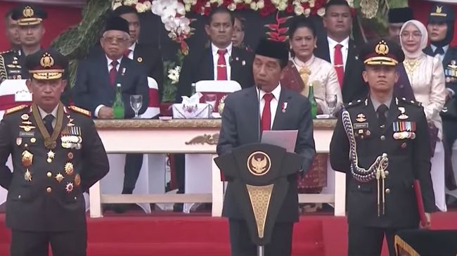 Potret Jokowi Di Hut Ke 77 Bhayangkara Polri Ini Pesannya