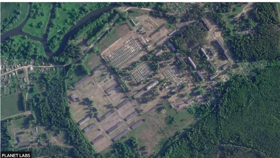 Lokasi diduga Camp Wagner di Belarus.