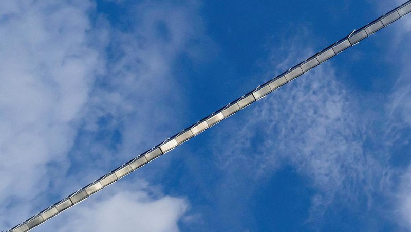 Jembatan gantung terpanjang di Jerman. (REUTERS/JANA RODENBUSCH)
