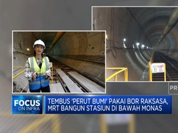 Pakai Bor Raksasa, MRT Bangun Stasiun di Bawah Monas
