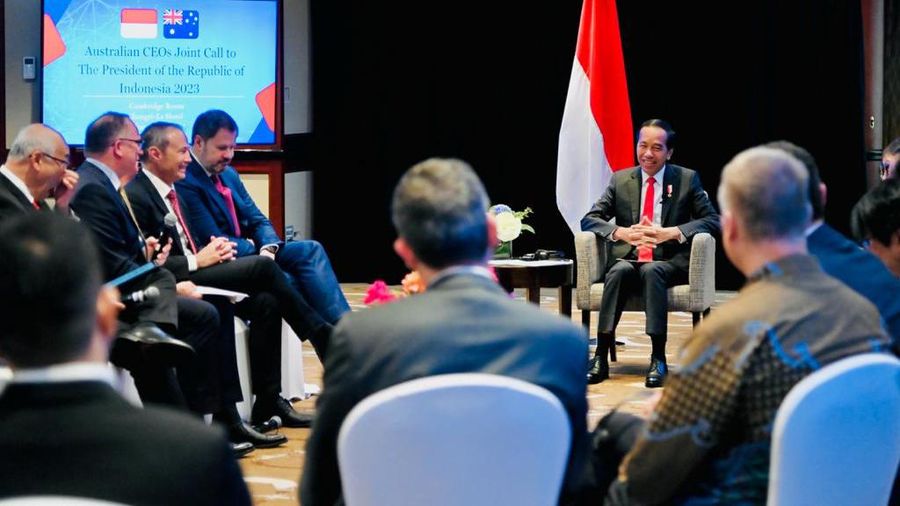 Presiden Jokowi bertemu pengusaha Australia di Hotel Shangri-La, Sydney. (Dok: Biro Setpres)