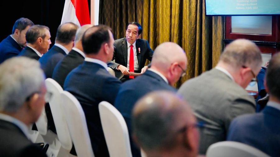 Presiden Jokowi bertemu pengusaha Australia di Hotel Shangri-La, Sydney. (Dok: Biro Setpres)