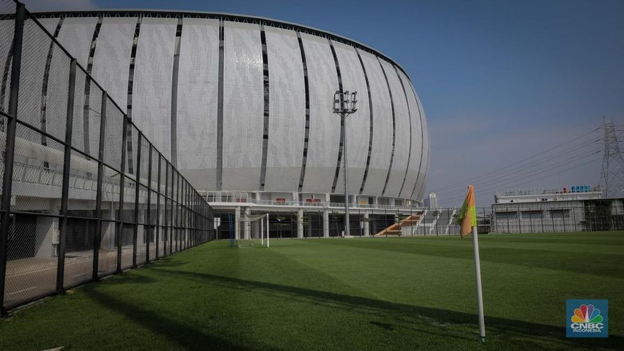 Suasana Jakarta Internasional Stadium (JIS) Selasa (4/7/2023). Jakarta International Stadium (JIS) di Ancol, Jakarta Utara akan direnovasi pemerintah. JIS disebut masuk dalam daftar stadion sepak bola yang akan menjadi tempat pertandingan Piala Dunia U-17 pada 10 November sampai dengan 2 Desember 2023. (²©²ÊÍøÕ¾/Faisal Rahman)