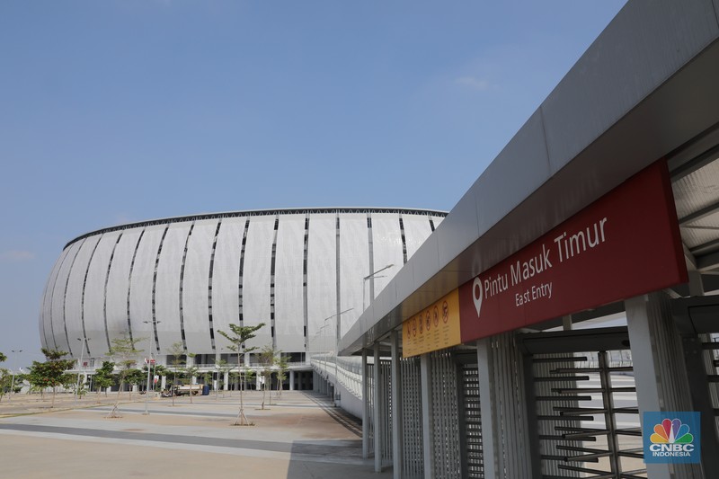 Suasana Jakarta Internasional Stadium (JIS) Selasa (4/7/2023). Jakarta International Stadium (JIS) di Ancol, Jakarta Utara akan direnovasi pemerintah. JIS disebut masuk dalam daftar stadion sepak bola yang akan menjadi tempat pertandingan Piala Dunia U-17 pada 10 November sampai dengan 2 Desember 2023. (վ/Faisal Rahman)