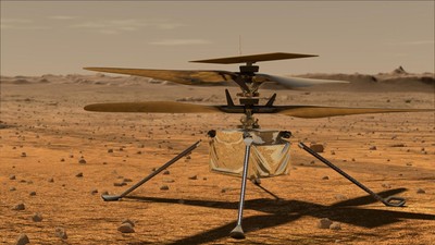 Robot helikopter Ingenuity yang dikirim NASA ke planet Mars.