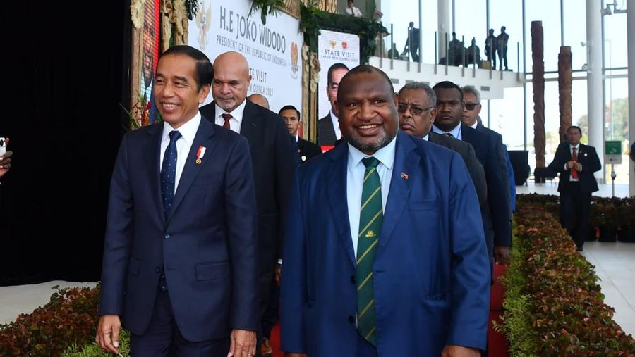 Presiden Joko Widodo melakukan kunjungan ke APEC Haus, dalam kunjungannya ke Papua Nugini, pada Rabu, 5 Juli 2023. (Dok. Rusman - Biro Pers Sekretariat Presiden)