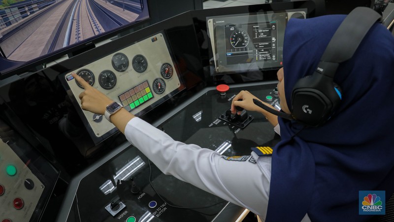 Suasana Depo LRT Jabodebek di Jatimulya, Bekasi, Jawa Barat, Kamis (6/7/2023). Suasana Depo LRT Jabodebek di Jatimulya, Bekasi, Jawa Barat, Kamis (6/7/2023). (CNBC Indonesia/Faisal Rahman)