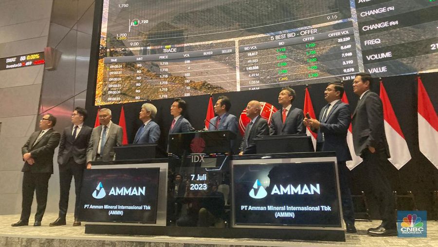 IPO Amman Mineral. (CNBC Indonesia/Mentari Puspadini)