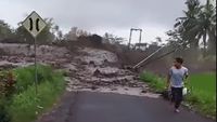 Penampakan Ngeri Banjir Lahar Dingin Lumajang, Jembatan Putus