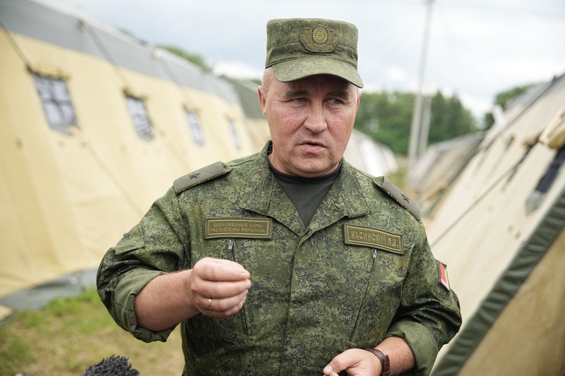 Belarus Russia Wagner A view of the Belarusian army camp near Tsel village, about 90 kilometers (about 55 miles) southeast of Minsk, Belarus, Friday, July 7, 2023. Maj. Gen. Leonid Kosinsky, an assistant to Belarus' defense minister, said that Russia's Wagner military contractor could use the army camp near Tsel if it relocates to Belarus under a deal that ended mercenary chief Yevgeny Prigozhin's abortive mutiny. (AP Photo/Alexander Zemlianichenko)