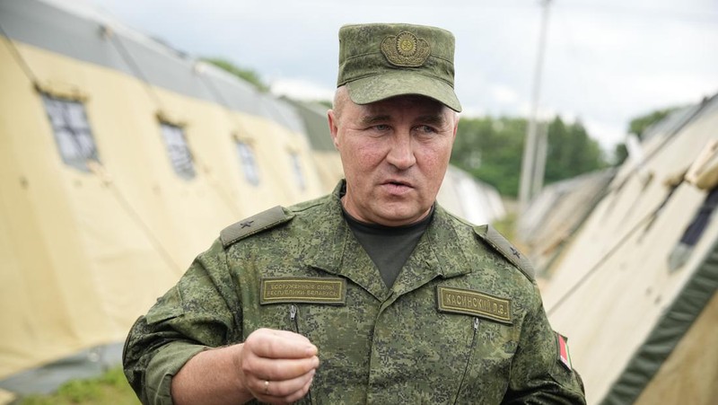 A view of the Belarusian army camp near Tsel village, about 90 kilometers (about 55 miles) southeast of Minsk, Belarus, Friday, July 7, 2023. Maj. Gen. Leonid Kosinsky, an assistant to Belarus' defense minister, said that Russia's Wagner military contractor could use the army camp near Tsel if it relocates to Belarus under a deal that ended mercenary chief Yevgeny Prigozhin's abortive mutiny. (AP Photo/Alexander Zemlianichenko)