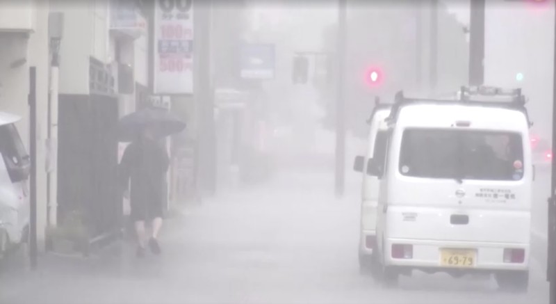 Banjir dan tanah longsor akibat hujan lebat landa Perfektur Saga, Jepang, Senin (10/7/2023). (Kyodo News via AP) Banjir dan tanah longsor akibat hujan lebat landa Perfektur Saga, Jepang, Senin (10/7/2023). (Kyodo News via AP)