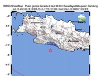 Gempa Guncang Kabupaten Bandung, Magnitudo 4,2